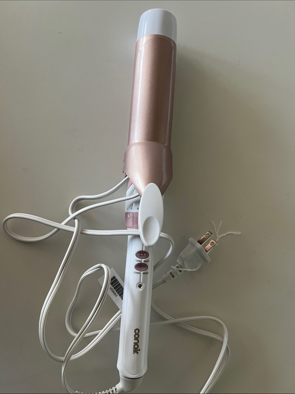 Rose Gold and White Curling Iron - 1" Barrel conair
